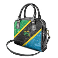 Tanzania 255 Shoulder Handbag African Mix Pattern Flag Motif - Wonder Print Shop