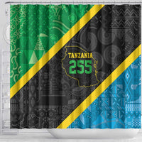 Tanzania 255 Shower Curtain African Mix Pattern Flag Motif - Wonder Print Shop