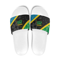 Tanzania 255 Slide Sandals African Mix Pattern Flag Motif - Wonder Print Shop