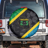 Tanzania 255 Spare Tire Cover African Mix Pattern Flag Motif - Wonder Print Shop