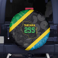 Tanzania 255 Spare Tire Cover African Mix Pattern Flag Motif - Wonder Print Shop