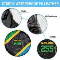 Tanzania 255 Spare Tire Cover African Mix Pattern Flag Motif - Wonder Print Shop
