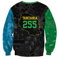 Tanzania 255 Sweatshirt African Mix Pattern Flag Motif - Wonder Print Shop