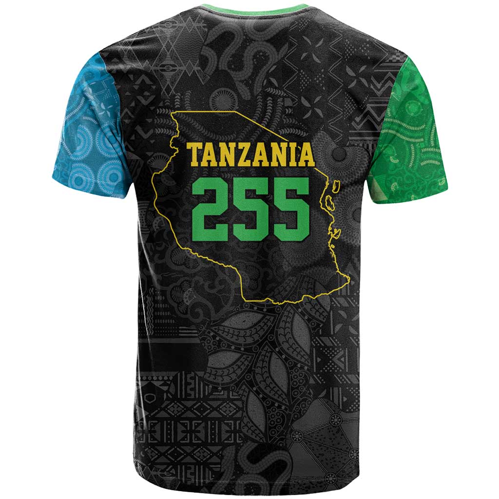Tanzania 255 T Shirt African Mix Pattern Flag Motif - Wonder Print Shop