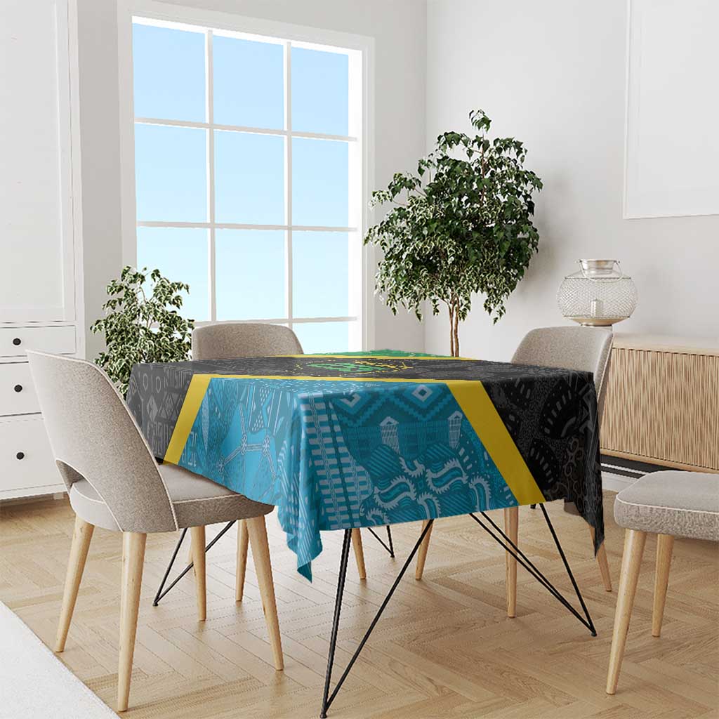 Tanzania 255 Tablecloth African Mix Pattern Flag Motif - Wonder Print Shop