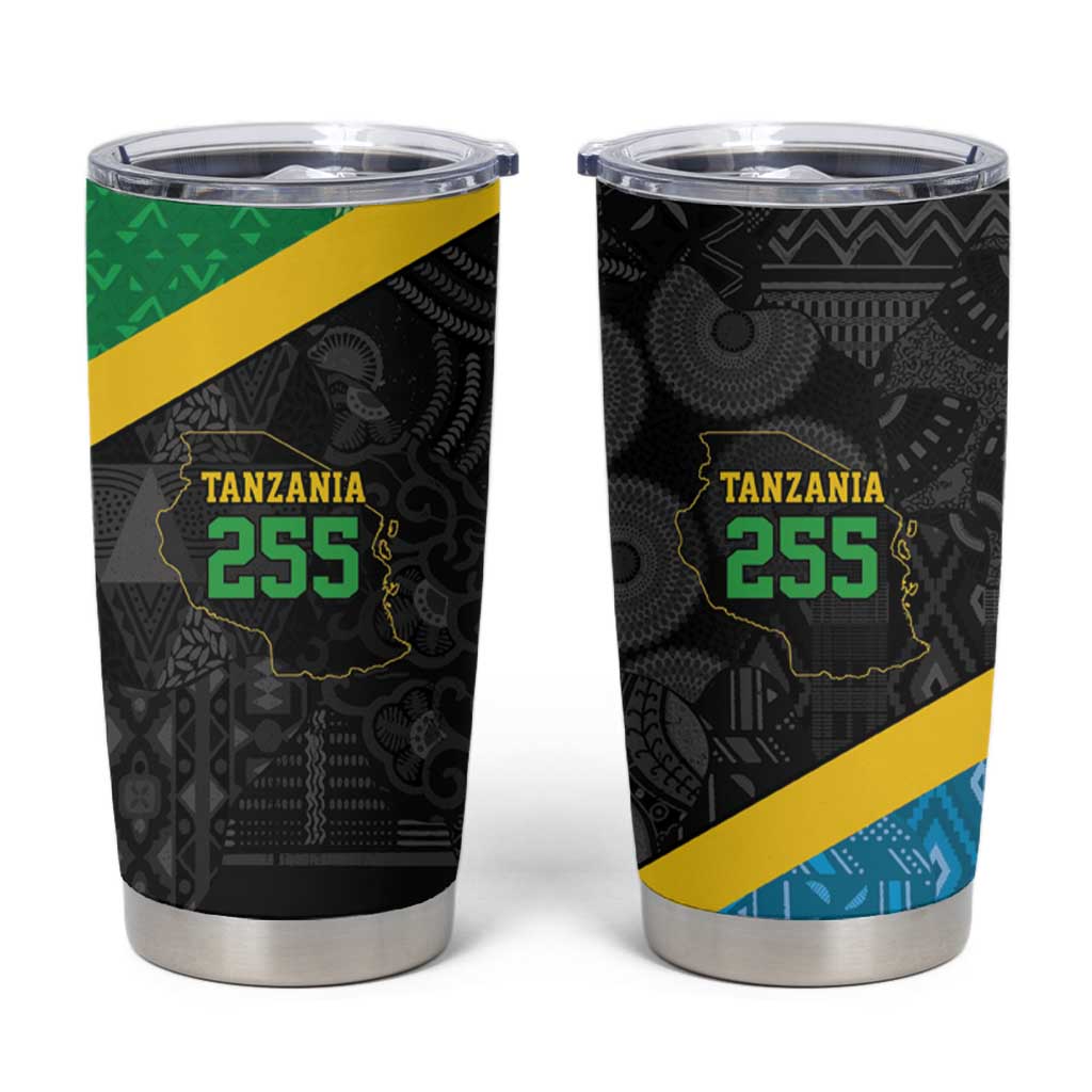 Tanzania 255 Tumbler Cup African Mix Pattern Flag Motif - Wonder Print Shop