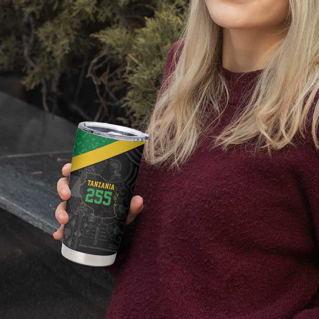 Tanzania 255 Tumbler Cup African Mix Pattern Flag Motif - Wonder Print Shop