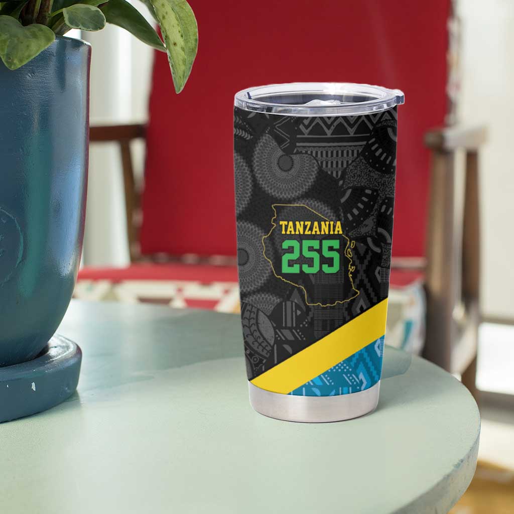 Tanzania 255 Tumbler Cup African Mix Pattern Flag Motif - Wonder Print Shop