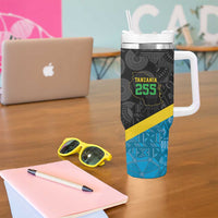 Tanzania 255 Tumbler With Handle African Mix Pattern Flag Motif - Wonder Print Shop