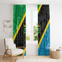 Tanzania 255 Window Curtain African Mix Pattern Flag Motif - Wonder Print Shop