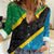 Tanzania 255 Women Casual Shirt African Mix Pattern Flag Motif - Wonder Print Shop