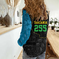 Tanzania 255 Women Casual Shirt African Mix Pattern Flag Motif - Wonder Print Shop
