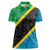 Tanzania 255 Women Polo Shirt African Mix Pattern Flag Motif - Wonder Print Shop