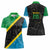 Tanzania 255 Women Polo Shirt African Mix Pattern Flag Motif - Wonder Print Shop