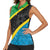 Tanzania 255 Women Sleeveless Polo Shirt African Mix Pattern Flag Motif - Wonder Print Shop