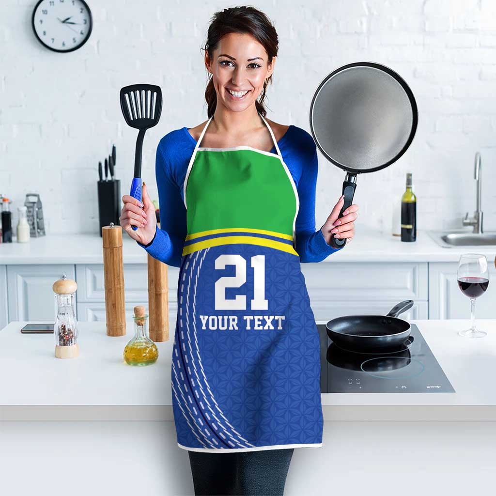 Tanzania Cricket Custom Apron The Cows Tanzania Pattern - Wonder Print Shop