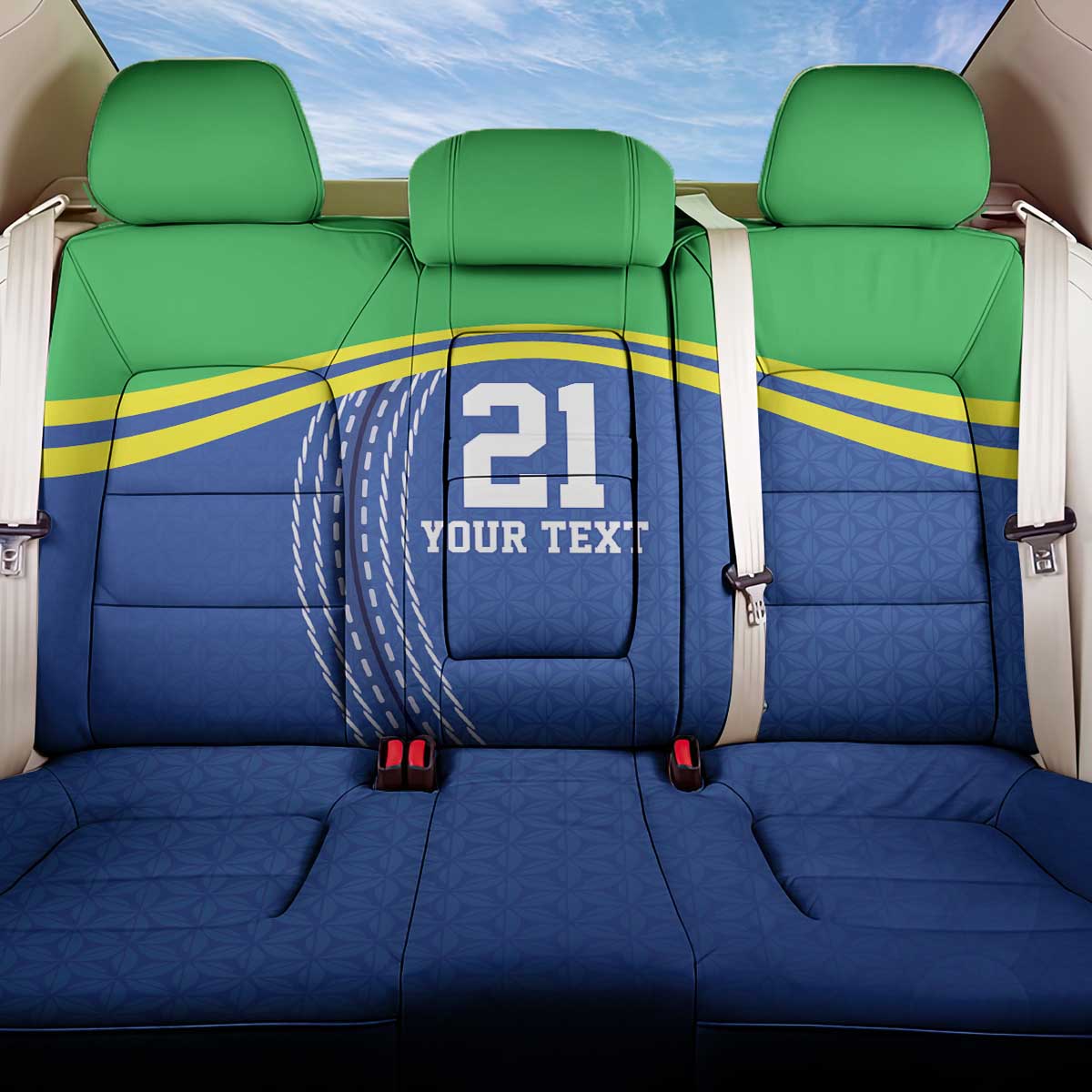 Tanzania Cricket Custom Back Car Seat Cover The Cows Tanzania Pattern - Wonder Print Shop