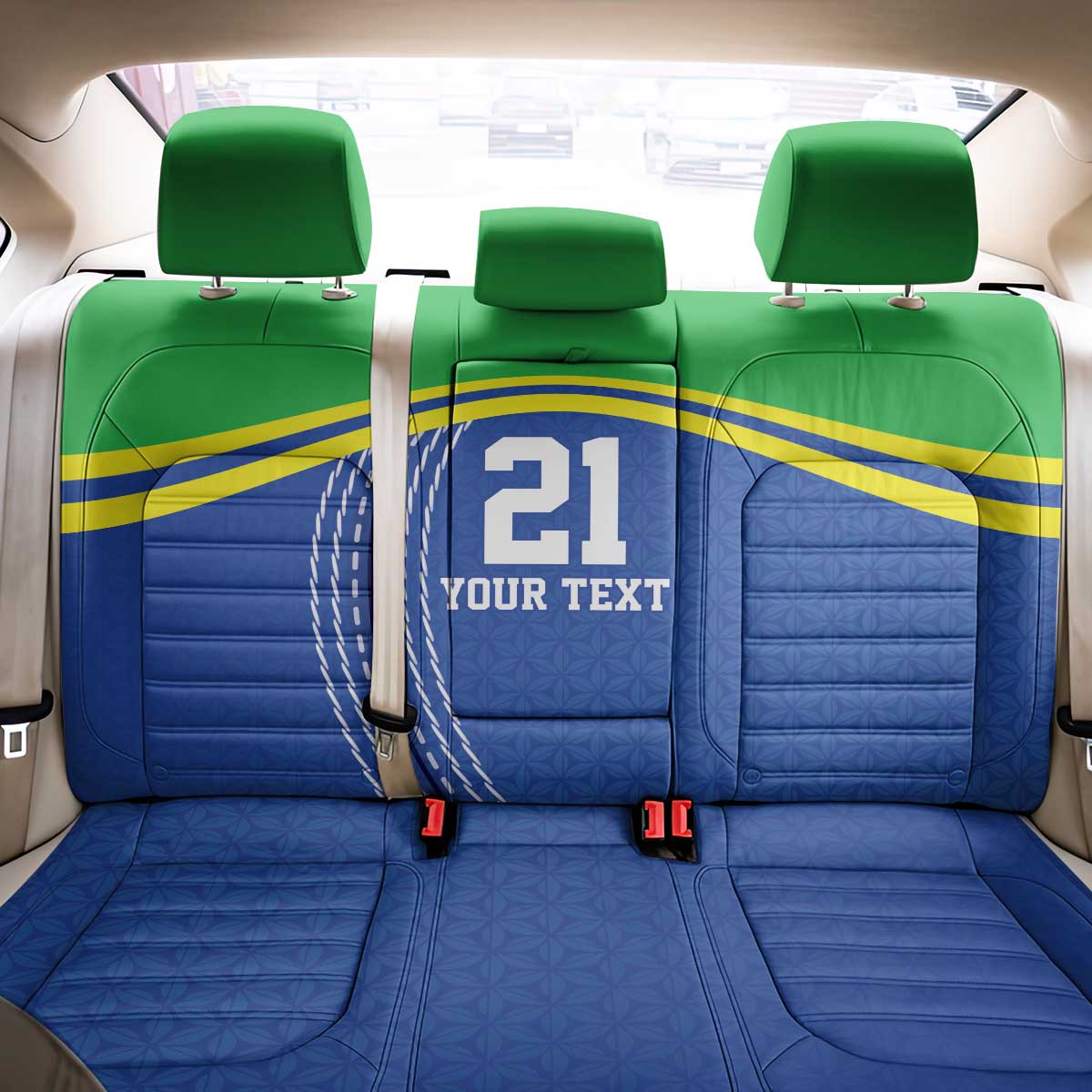 Tanzania Cricket Custom Back Car Seat Cover The Cows Tanzania Pattern - Wonder Print Shop