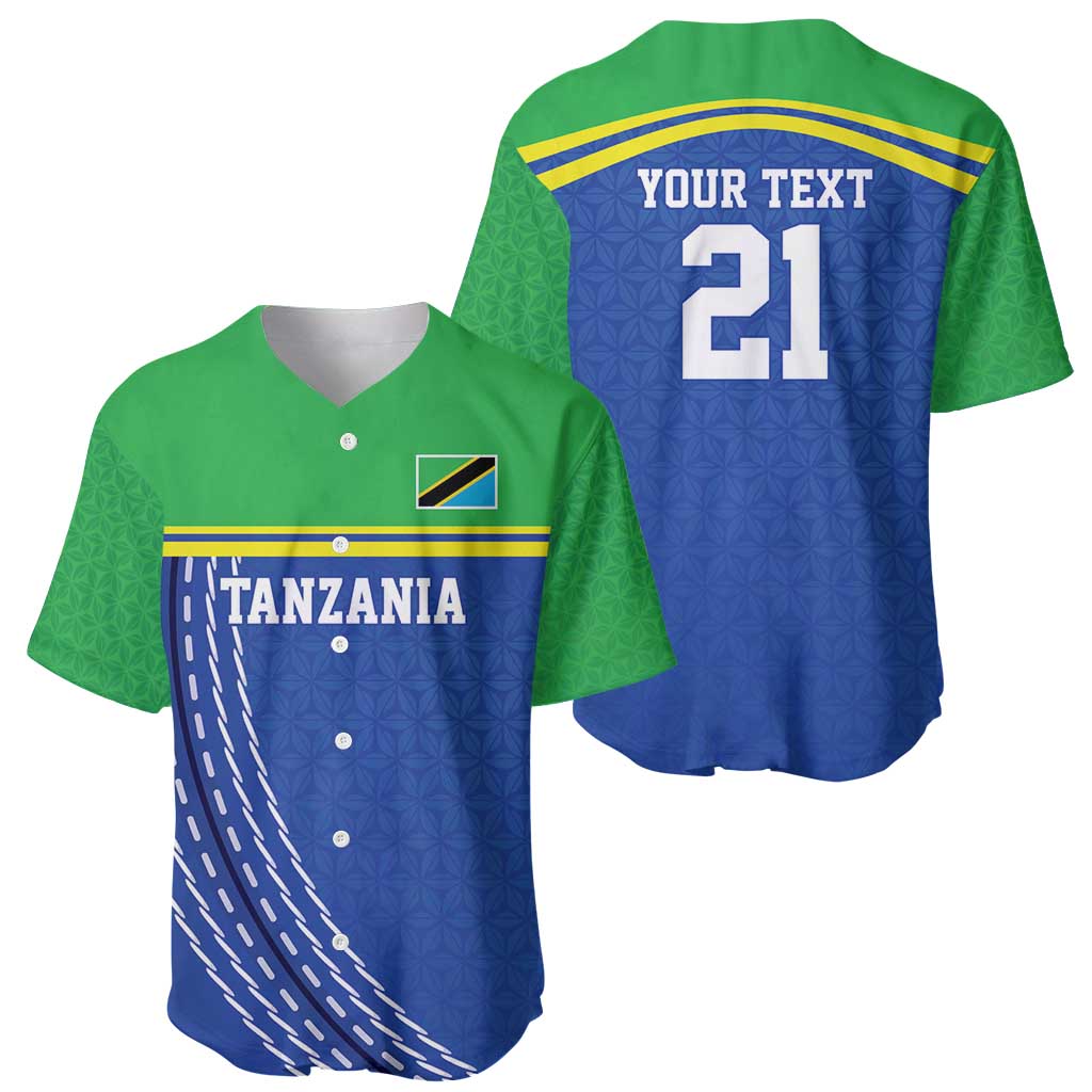 Tanzania Cricket Custom Baseball Jersey The Cows Tanzania Pattern - Wonder Print Shop