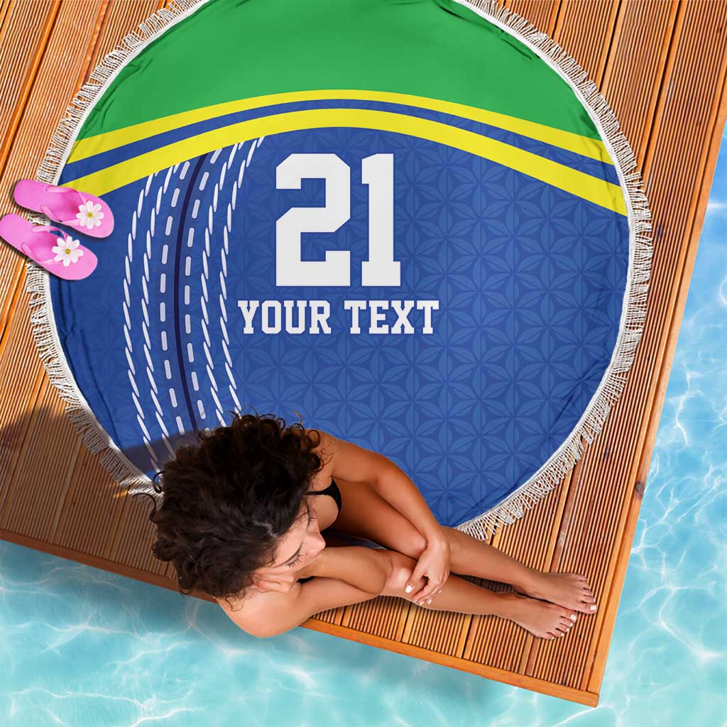 Tanzania Cricket Custom Beach Blanket The Cows Tanzania Pattern - Wonder Print Shop