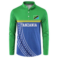 Tanzania Cricket Custom Button Sweatshirt The Cows Tanzania Pattern - Wonder Print Shop
