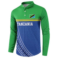 Tanzania Cricket Custom Button Sweatshirt The Cows Tanzania Pattern - Wonder Print Shop