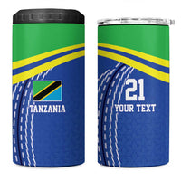 Tanzania Cricket Custom 4 in 1 Can Cooler Tumbler The Cows Tanzania Pattern - Wonder Print Shop