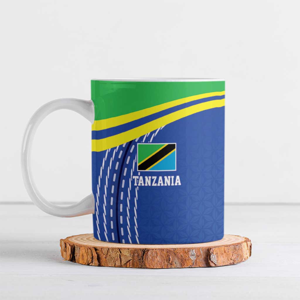Tanzania Cricket Custom Ceramic Mug The Cows Tanzania Pattern - Wonder Print Shop