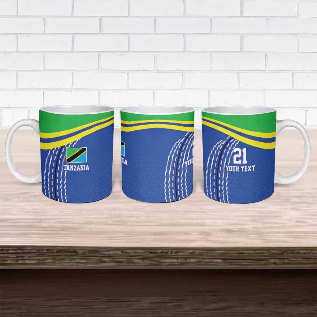 Tanzania Cricket Custom Ceramic Mug The Cows Tanzania Pattern - Wonder Print Shop