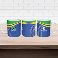 Tanzania Cricket Custom Ceramic Mug The Cows Tanzania Pattern - Wonder Print Shop