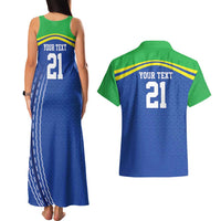 Tanzania Cricket Custom Couples Matching Tank Maxi Dress and Hawaiian Shirt The Cows Tanzania Pattern - Wonder Print Shop