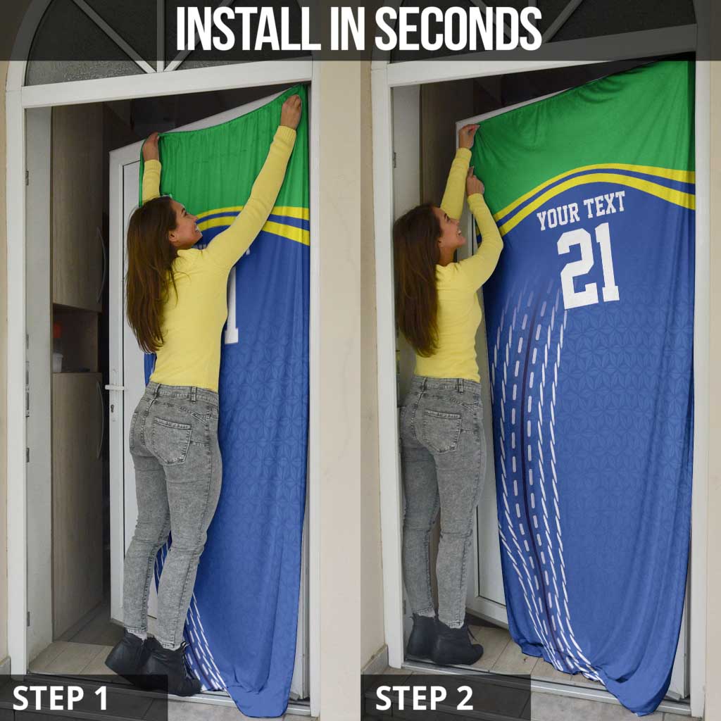 Tanzania Cricket Custom Door Cover The Cows Tanzania Pattern - Wonder Print Shop