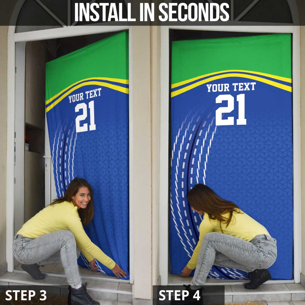 Tanzania Cricket Custom Door Cover The Cows Tanzania Pattern - Wonder Print Shop