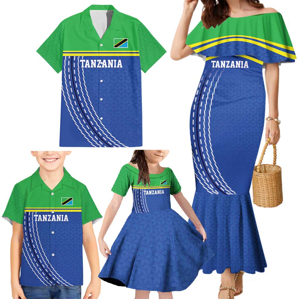 Tanzania Cricket Custom Family Matching Mermaid Dress and Hawaiian Shirt The Cows Tanzania Pattern - Wonder Print Shop
