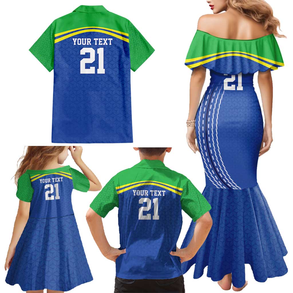 Tanzania Cricket Custom Family Matching Mermaid Dress and Hawaiian Shirt The Cows Tanzania Pattern - Wonder Print Shop