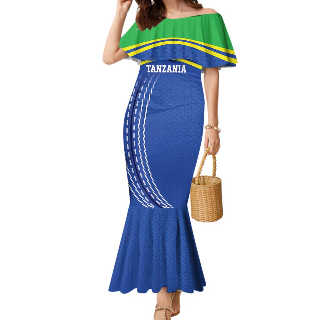 Tanzania Cricket Custom Family Matching Mermaid Dress and Hawaiian Shirt The Cows Tanzania Pattern - Wonder Print Shop