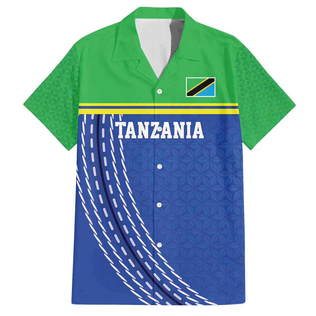 Tanzania Cricket Custom Family Matching Off The Shoulder Long Sleeve Dress and Hawaiian Shirt The Cows Tanzania Pattern - Wonder Print Shop