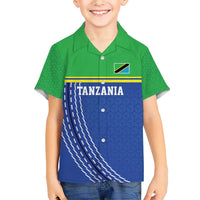 Tanzania Cricket Custom Family Matching Short Sleeve Bodycon Dress and Hawaiian Shirt The Cows Tanzania Pattern - Wonder Print Shop