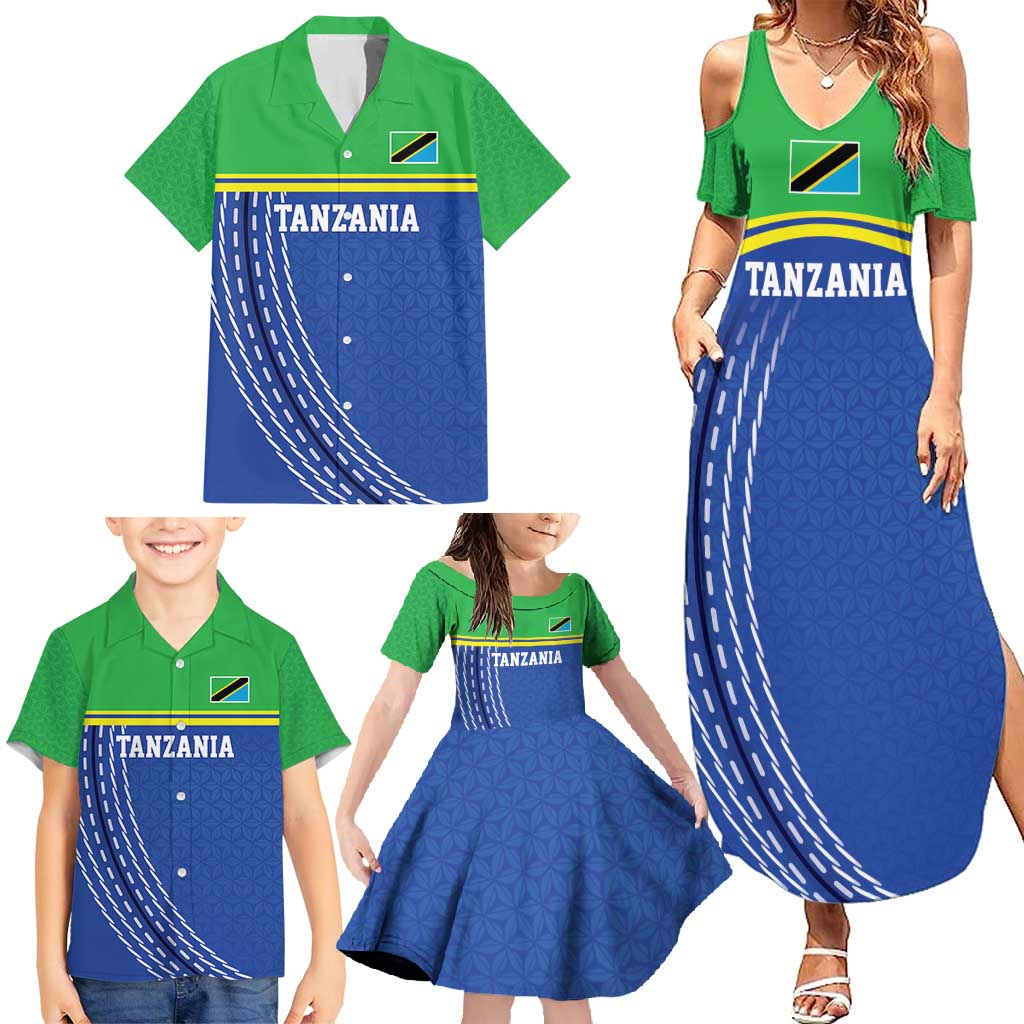 Tanzania Cricket Custom Family Matching Summer Maxi Dress and Hawaiian Shirt The Cows Tanzania Pattern - Wonder Print Shop