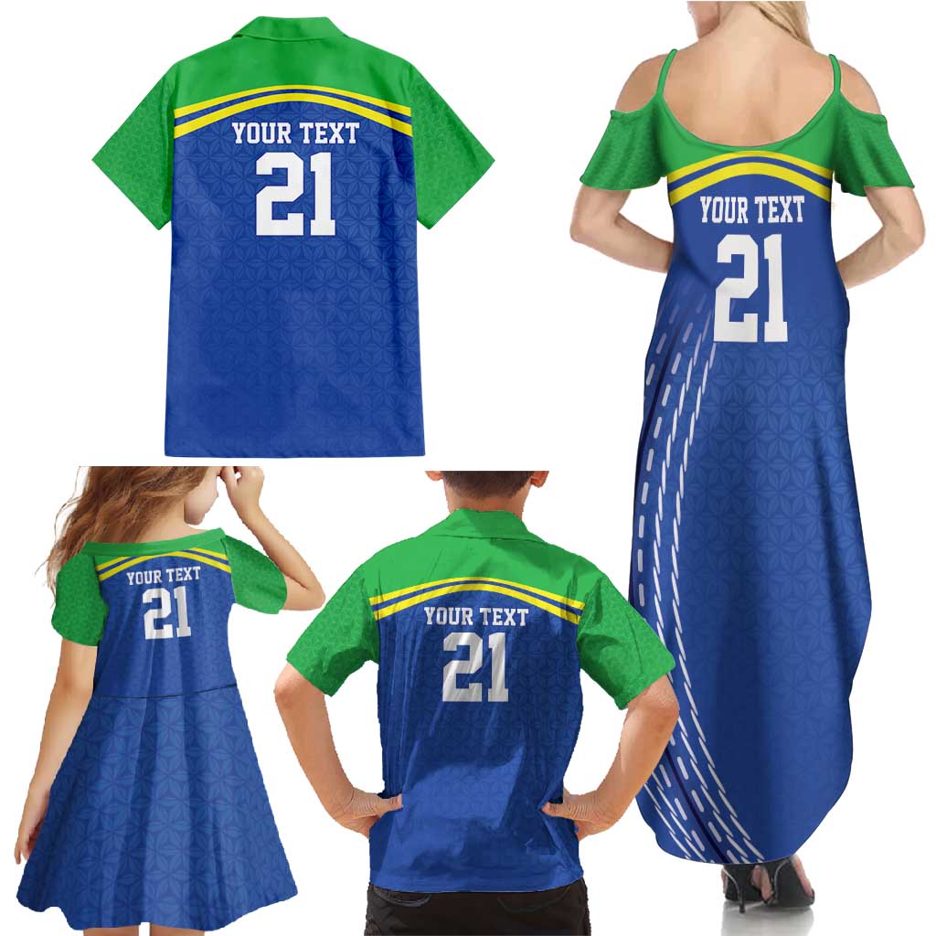 Tanzania Cricket Custom Family Matching Summer Maxi Dress and Hawaiian Shirt The Cows Tanzania Pattern - Wonder Print Shop