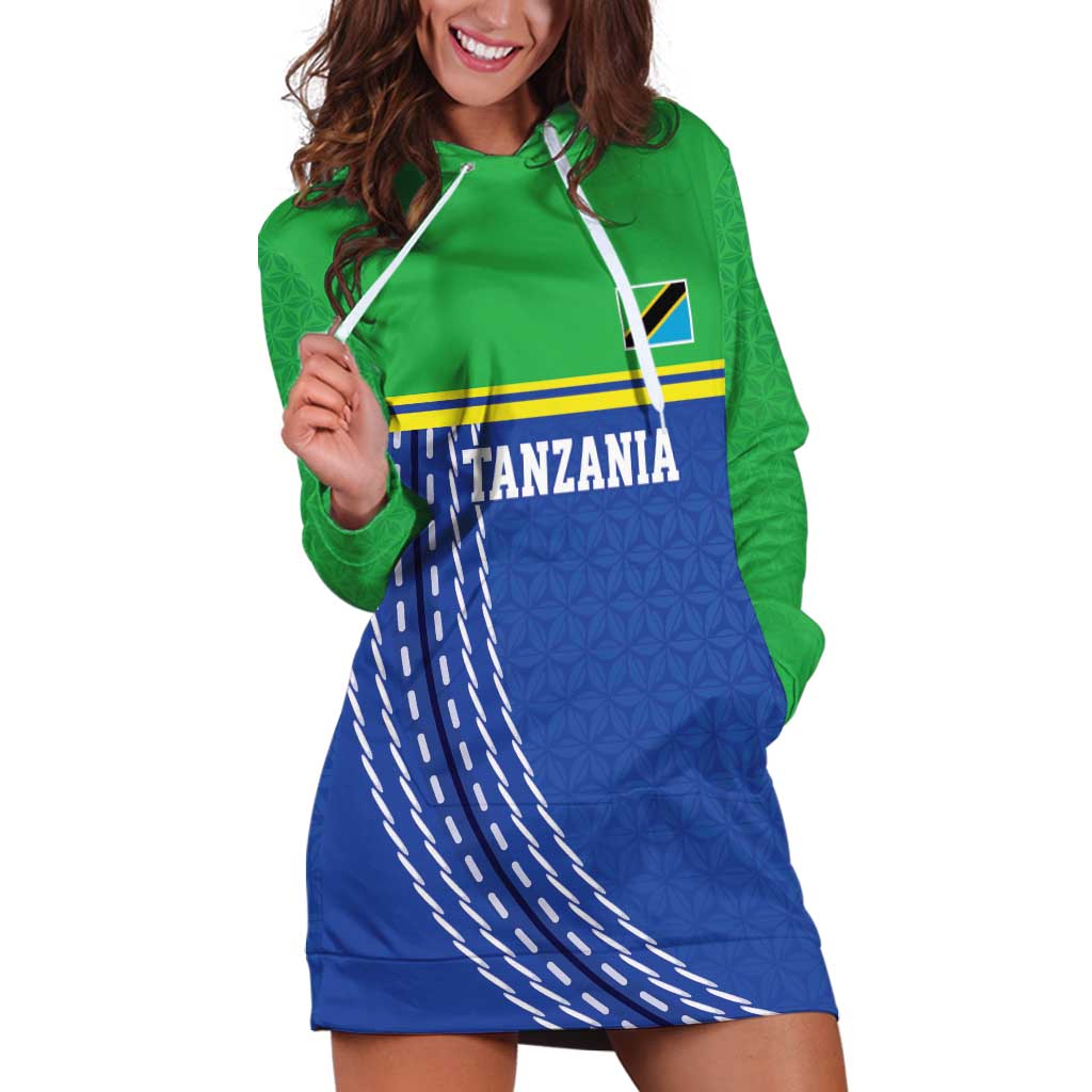 Tanzania Cricket Custom Hoodie Dress The Cows Tanzania Pattern - Wonder Print Shop