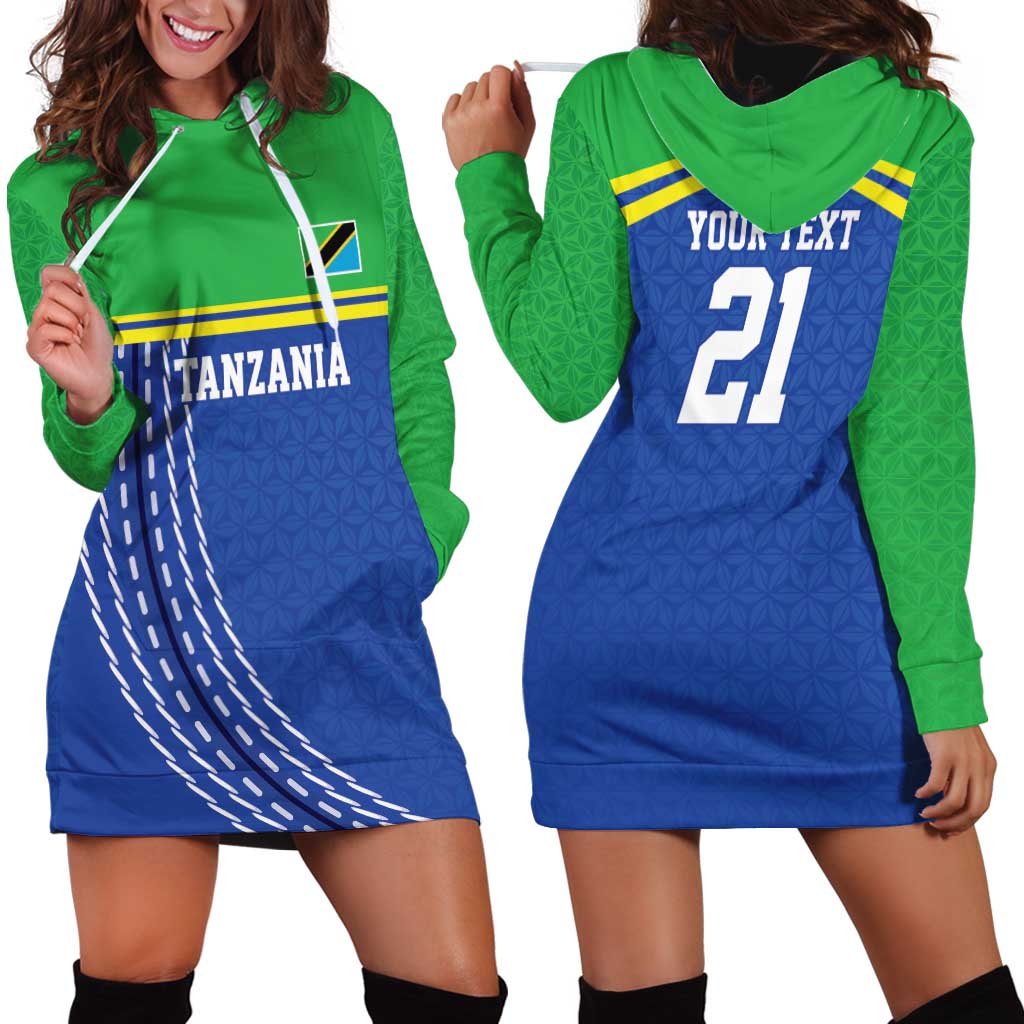 Tanzania Cricket Custom Hoodie Dress The Cows Tanzania Pattern - Wonder Print Shop