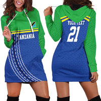 Tanzania Cricket Custom Hoodie Dress The Cows Tanzania Pattern - Wonder Print Shop