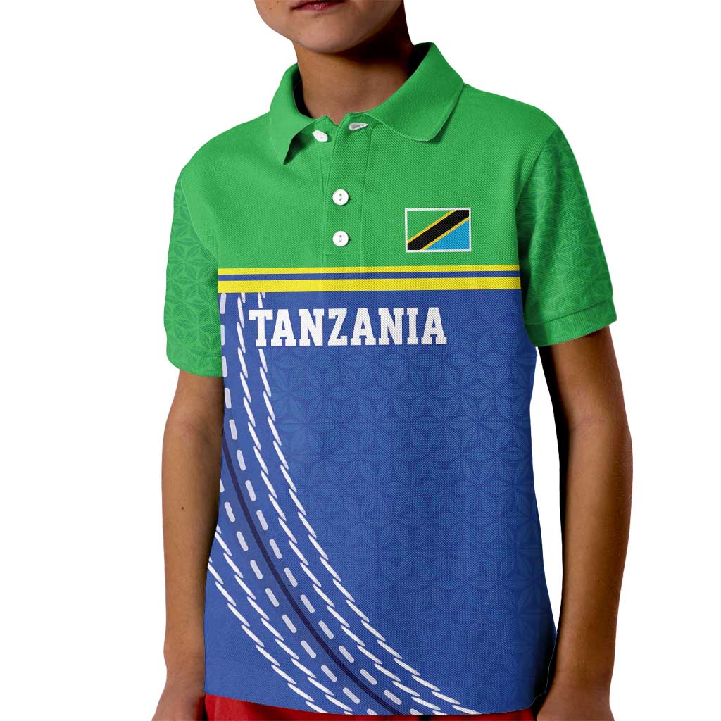 Tanzania Cricket Custom Kid Polo Shirt The Cows Tanzania Pattern - Wonder Print Shop