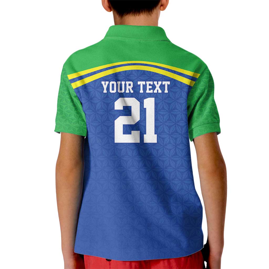 Tanzania Cricket Custom Kid Polo Shirt The Cows Tanzania Pattern - Wonder Print Shop