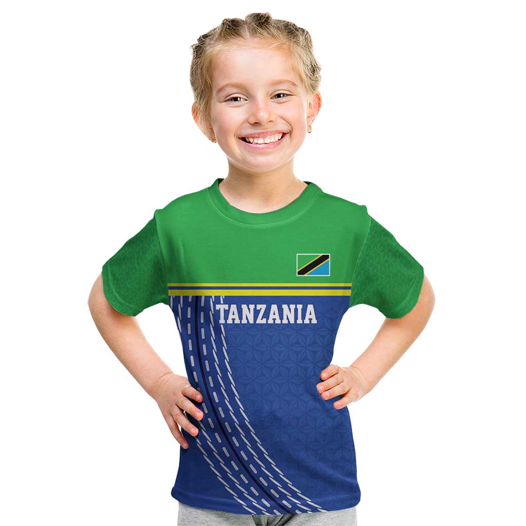 Tanzania Cricket Custom Kid T Shirt The Cows Tanzania Pattern - Wonder Print Shop