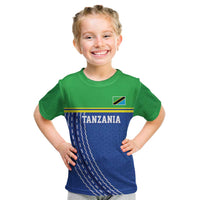 Tanzania Cricket Custom Kid T Shirt The Cows Tanzania Pattern - Wonder Print Shop