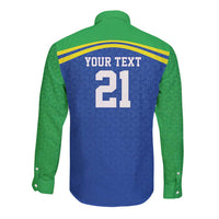 Tanzania Cricket Custom Long Sleeve Button Shirt The Cows Tanzania Pattern - Wonder Print Shop