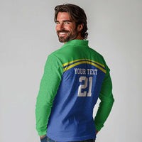 Tanzania Cricket Custom Long Sleeve Polo Shirt The Cows Tanzania Pattern - Wonder Print Shop