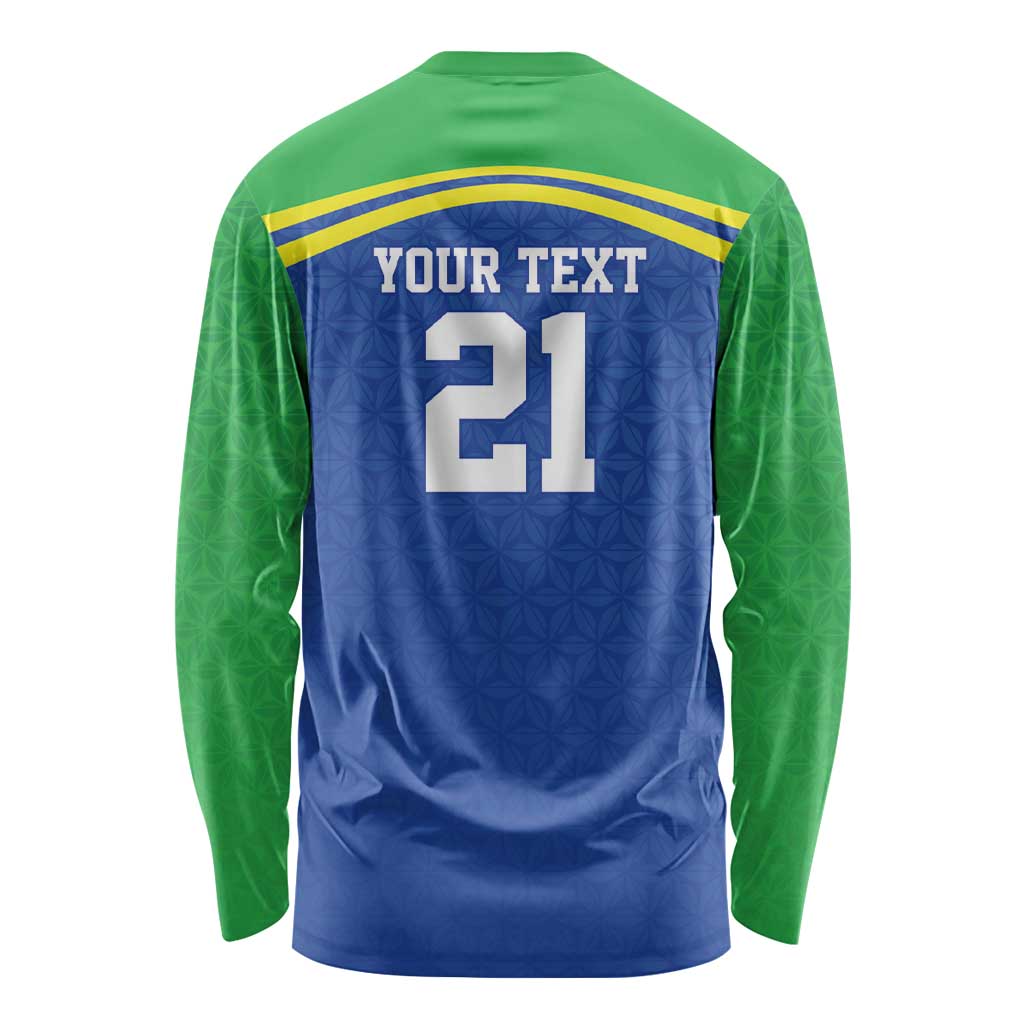 Tanzania Cricket Custom Long Sleeve Shirt The Cows Tanzania Pattern - Wonder Print Shop